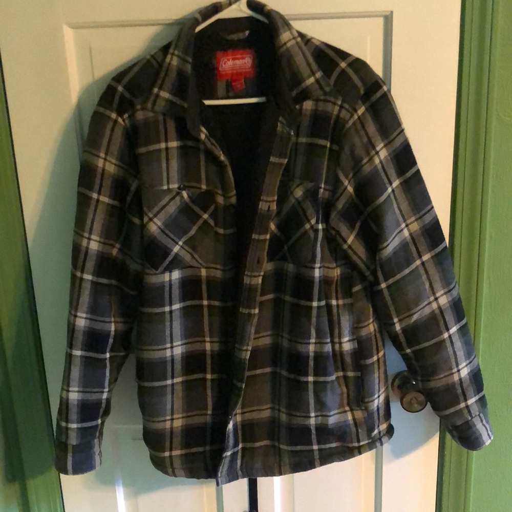 Coleman green flannel pattern coat